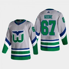 Miesten NHL Carolina Hurricanes Pelipaita Morgan Geekie 67 2020-2021 Reverse Retro Authentic